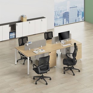 精选圣奥办公桌员工位桌椅组合屏风工位现代简约职员桌工作台办公