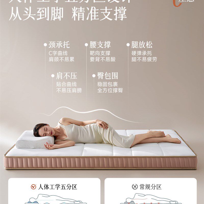 记忆棉床垫软垫家用卧室乳胶垫180x200榻榻米厚10cm单人租房专用