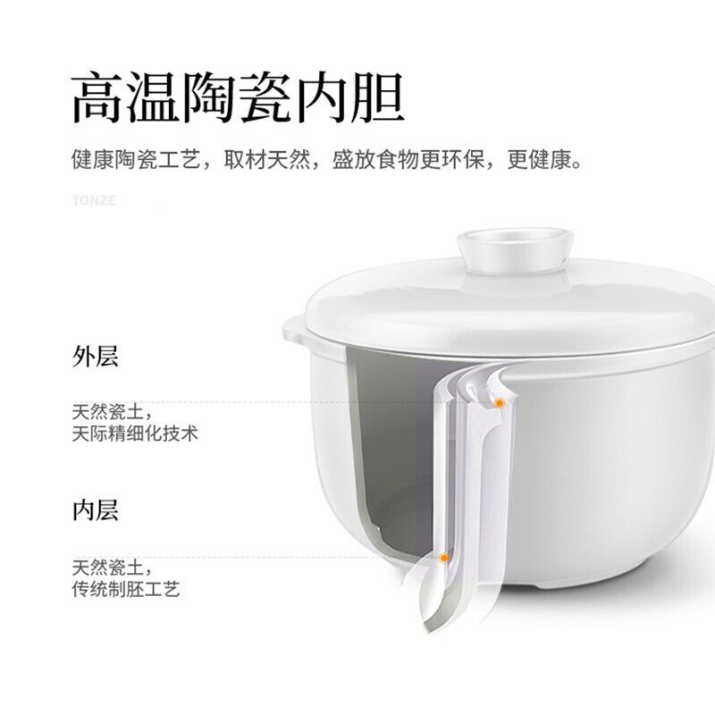 天际隔水炖一锅三胆隔水电炖盅全自动煲汤1.8L升家用多功能电炖锅