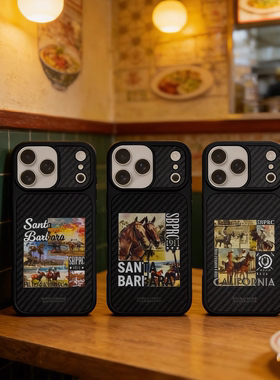 POLO保罗新款iPhone17promaxlvis艾维斯碳纤维磁吸黑色跑马手机壳