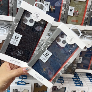 polo保罗爵士鳄鱼纹iPhone17ProMax手机壳高品质防摔全包皮套商务