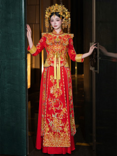 秀禾服婚服2026新款 嫁衣重工龙凤褂小个子出阁敬酒服 新娘结婚中式