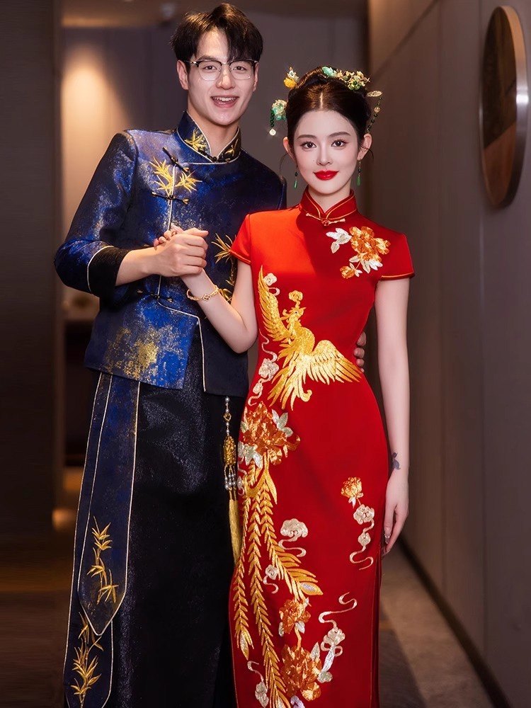 敬酒服旗袍夏季秀禾服婚服2025新款高端中式新娘嫁衣修身订婚礼服