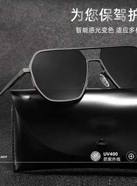日夜两用偏光太阳镜时尚百搭开车防紫外线墨镜男款钓鱼眼镜专用女