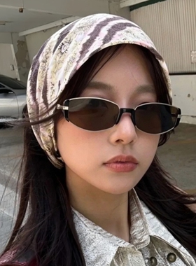 防紫外线老钱风猫眼墨镜女高级感眼镜复古太阳眼镜小棕镜偏光圆脸