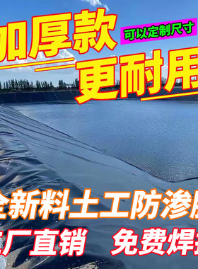 鱼塘防渗膜鱼池护坡防水布养殖土工膜复合黑色塑料布加厚蓄水地膜