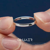 DIHUAER PT950铂金男戒18K金素戒男戒婚戒简约薄戒情侣男戒