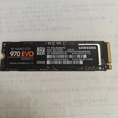 {议价}三星970 EVO 250G NVME M.2固态硬盘，原装{可维修}