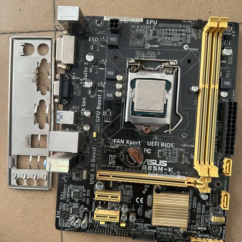 {议价}硕B85M-K主板，支持LGA1150，带原装挡板，接口齐{可维修}图片