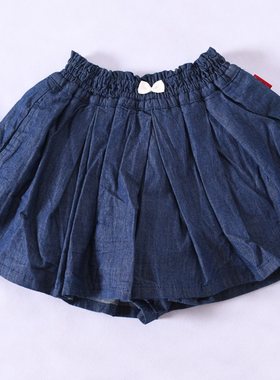 加绒秋冬女童牛仔半身裙裙裤