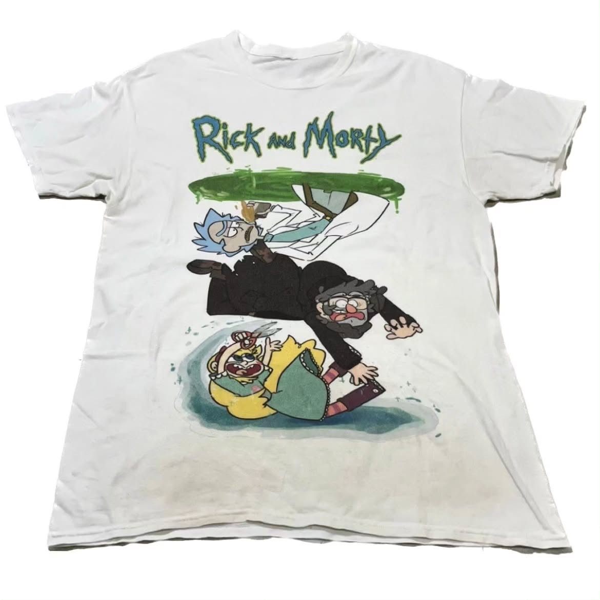 复古卡通风瑞克和莫蒂YU星蝶公主印花短袖T恤棉质休闲半袖上衣,服饰配件/皮带/帽子/围巾,帽子,淘宝优惠券,粉丝福利购,淘宝优惠卷