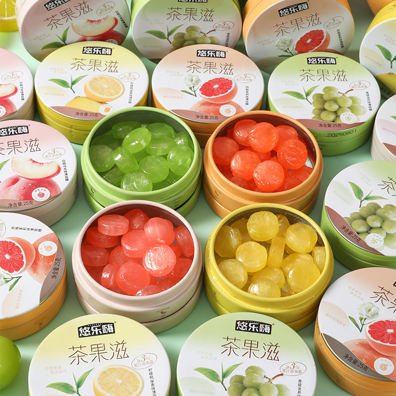 水果茶味薄荷糖清凉清新口气润喉传统糖果