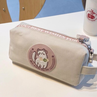 2025年新款文具盒女生铅笔盒女孩学生初中高中帆布高颜值文具袋