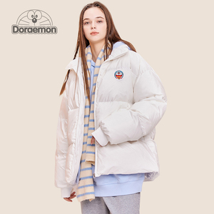 DORAEMON/哆啦A梦羽绒服男女款冬季2023新潮牌情侣立领保暖厚外套