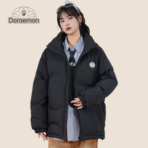 DORAEMON/哆啦A梦棉服男女款外套冬季棉袄宽松保暖立领情侣厚棉衣