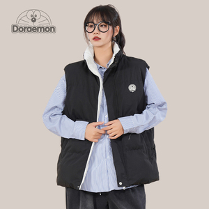 DORAEMON/哆啦A梦棉马甲外套男女款秋冬季外穿羊羔绒保暖坎肩背心