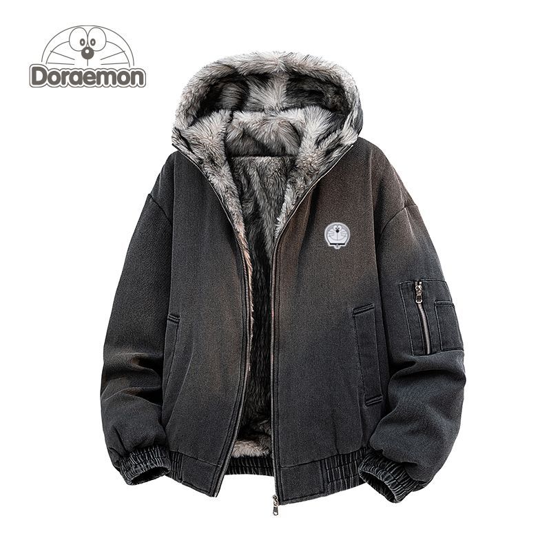 哆啦A梦美式加厚90羽绒服男女冬季新款宽松