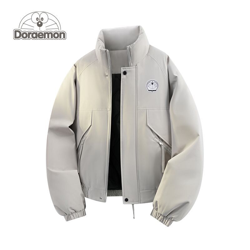 哆啦A梦美式休闲立领棉服男女冬季百搭加厚