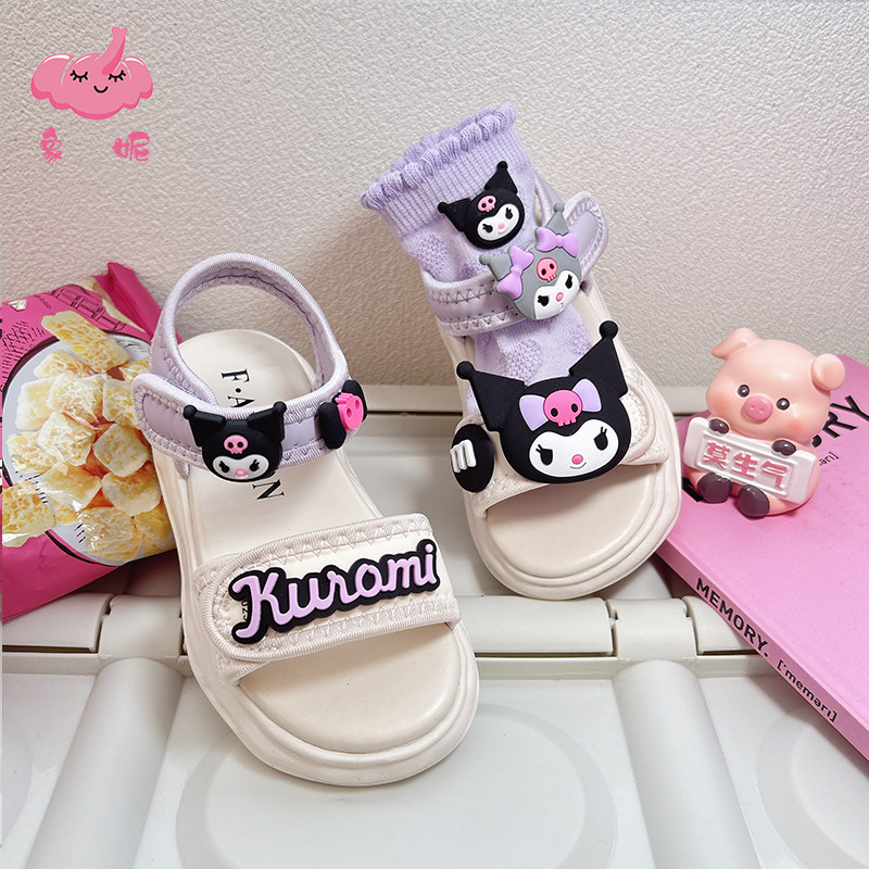 女童宝宝紫色凉鞋女款夏款大童公主软底时尚洋气2026新款夏季爆款