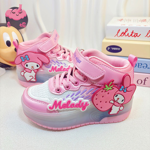 高颜值暴走鞋女童秋季儿童双轮隐形溜冰鞋灯鞋小学生黑科技轮滑鞋