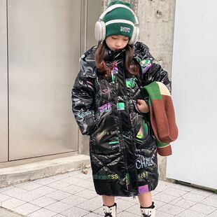 儿童长款羽绒服女童到脚踝2025新款中大童加厚白鸭绒洋气冬季外套