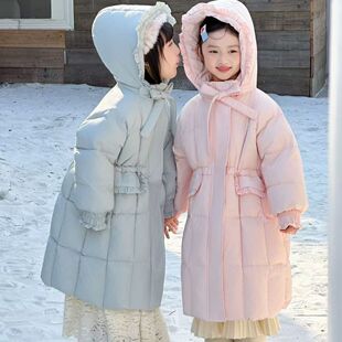 女童冬装新棉服2026冬季新款中长款洋气韩版外套棉衣爆款儿童棉袄