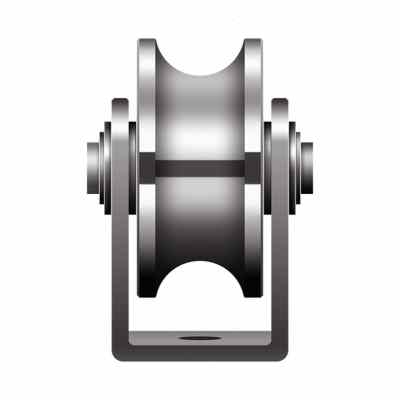 304不锈钢滑轮轴承V型轨道轮U型定滑轮单轮钢丝绳吊环平移门槽轮