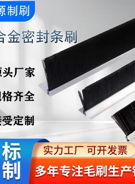 铝合金条刷工业防尘毛刷密封毛刷机床机柜毛刷尼龙门底密封毛刷条
