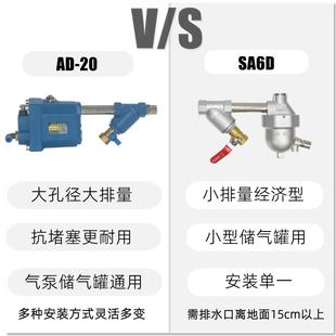 20大排量自动疏水阀SA6D空压机气泵放水阀 储气罐自动排水器AD