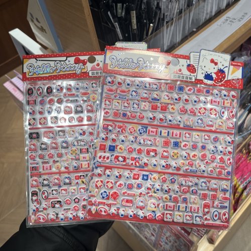 HelloKitty双层泡棉豆豆贴纸