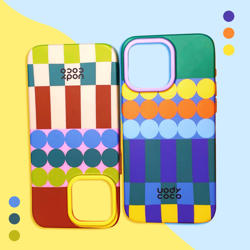 uodycoco有蒂棵棵原创设计适用于iPhone15proMax手机壳大孔IMD双层印刷可爱生日礼物