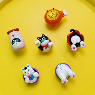 UODYCOCO原创可爱卡通小拉手衣柜抽屉把手桌面收纳置物架桌面摆件