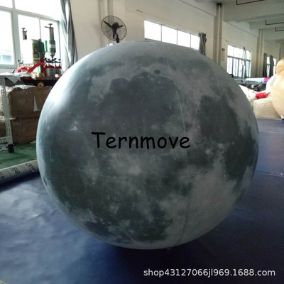 充气发光月球气模模型卡通pvc发光月亮闭气行星inflatable moon