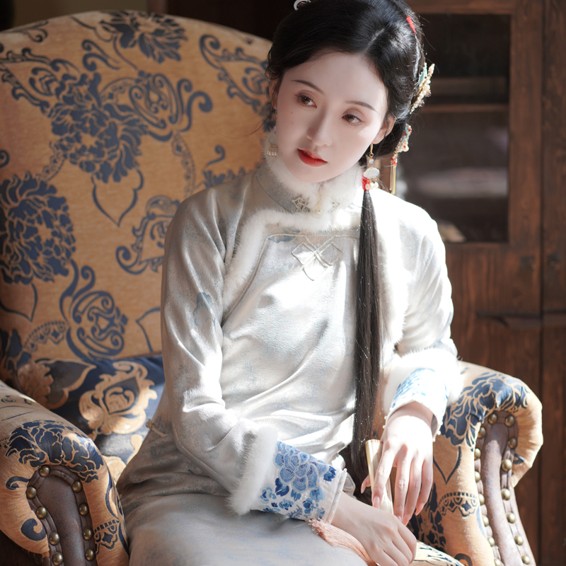 梦回故里复古日常长款真毛