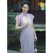 月光曲｜2025新款 高端大气上档次日常可穿旗袍 复古蕾丝裙女新中式