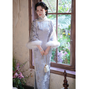 日常可穿提花裙 少女秋冬款 微雨｜中式 民国风富家千金旗袍年轻款