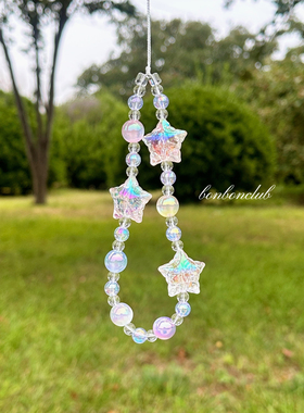 Bonbon-原创幻彩星星可爱手机挂件手机链ccd相机链