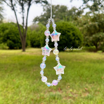 Bonbon-原创幻彩星星可爱手机挂件手机链ccd相机链