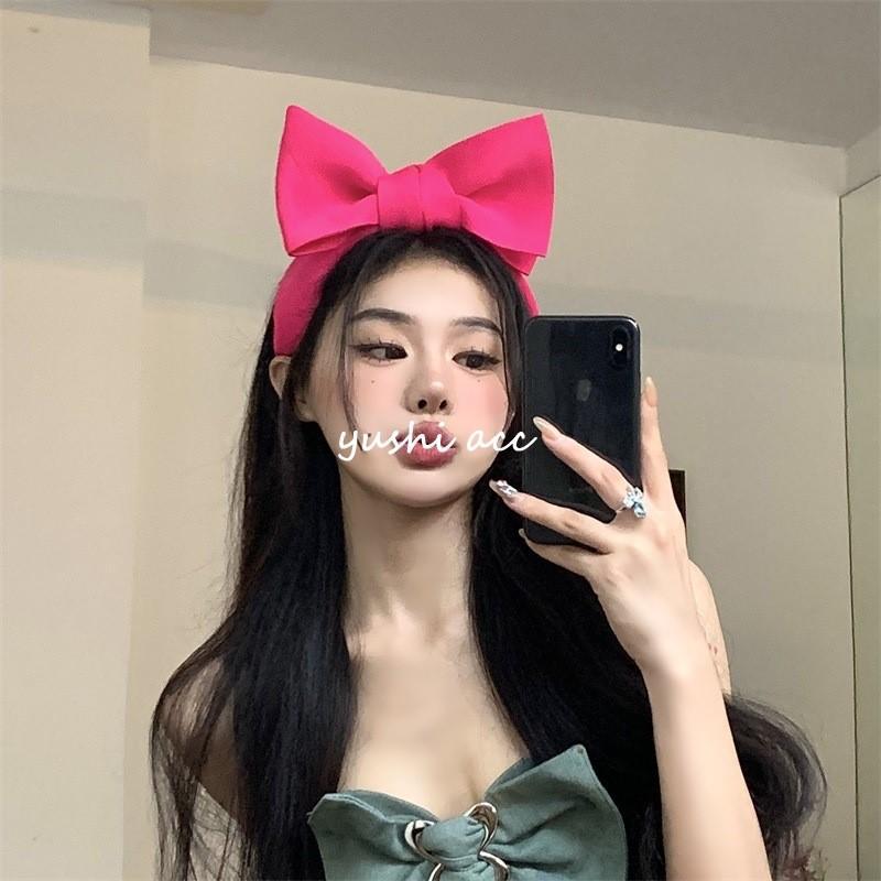 芭比发饰克莱因蓝超大蝴蝶结发箍