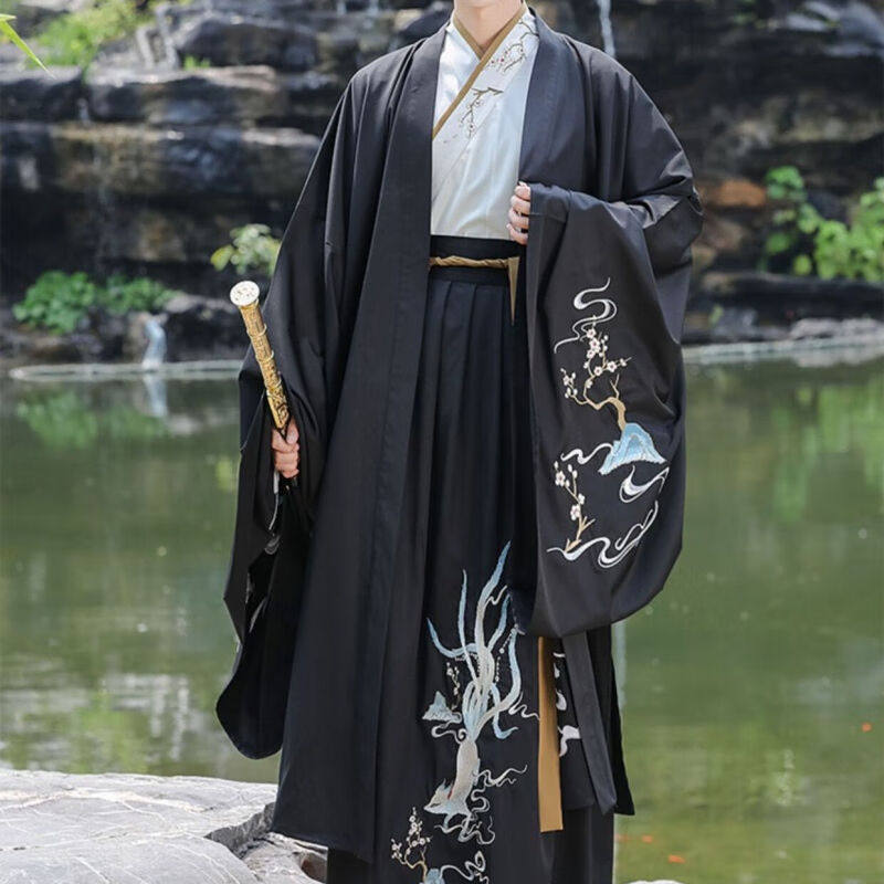 新款绘自然汉服男款秋冬季新款古装九尾狐重工刺绣中国风广袖黑化使用感如何?