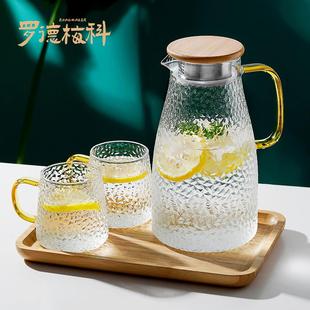 罗德梅科 严选奢品耐热高温玻璃冷水壶 家用大容量泡茶壶水杯套装