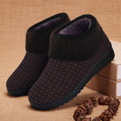 老北京布鞋 加绒秋冬保暖老人女士防滑奶奶中老年妈妈鞋 女新款 棉鞋