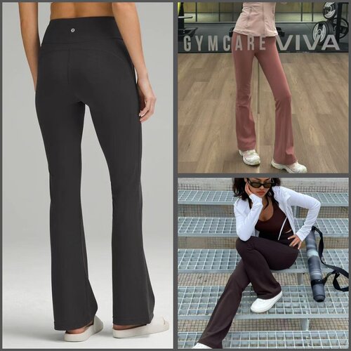 lululemon高腰喇叭瑜伽长裤