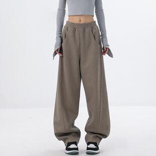 香蕉裤 弯刀裤 运动裤 女宽松阔腿卫裤 子 KEN 裤 STUDIO秋冬加厚镰刀裤