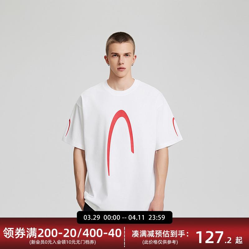 【Achock官方店】美式街头字母印花情侣短袖潮牌重磅情侣T恤男女