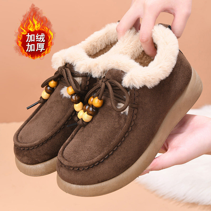 冬季女加绒保暖防滑厚底雪地靴