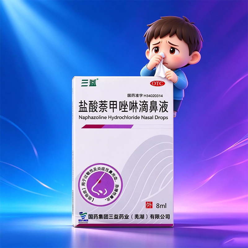 三益盐酸萘甲唑啉滴鼻液8ml
