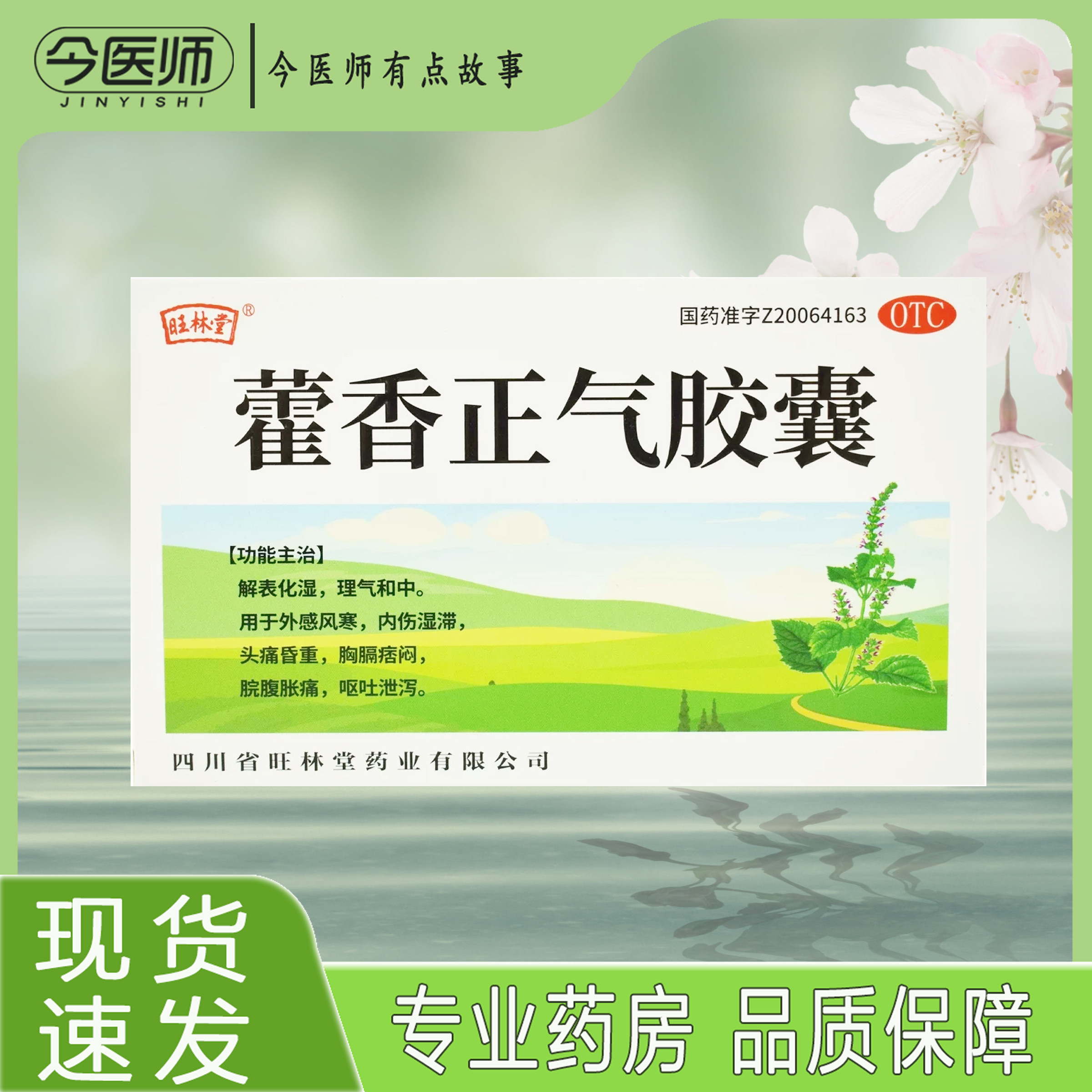 【旺林堂】藿香正气胶囊0.3g*24粒/盒