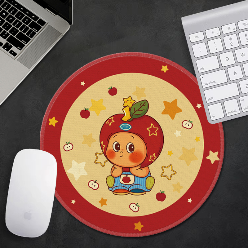 星星人圆形鼠标垫小号便携