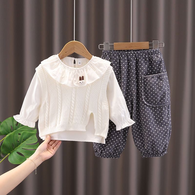 婴儿衣服春秋季儿童外套两件套一岁5六7八九10个月女宝宝秋装卫衣